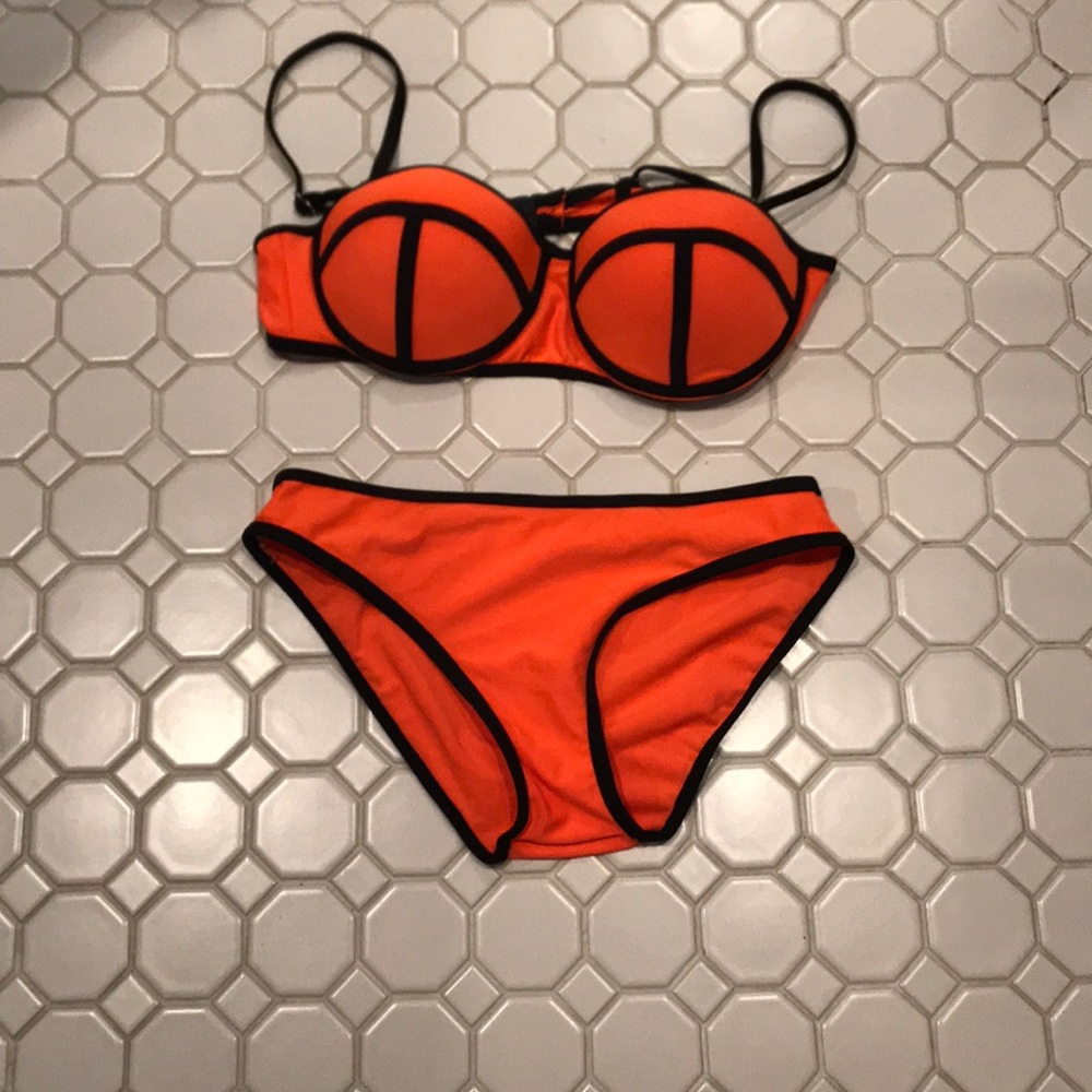 Orange Push-up bikini